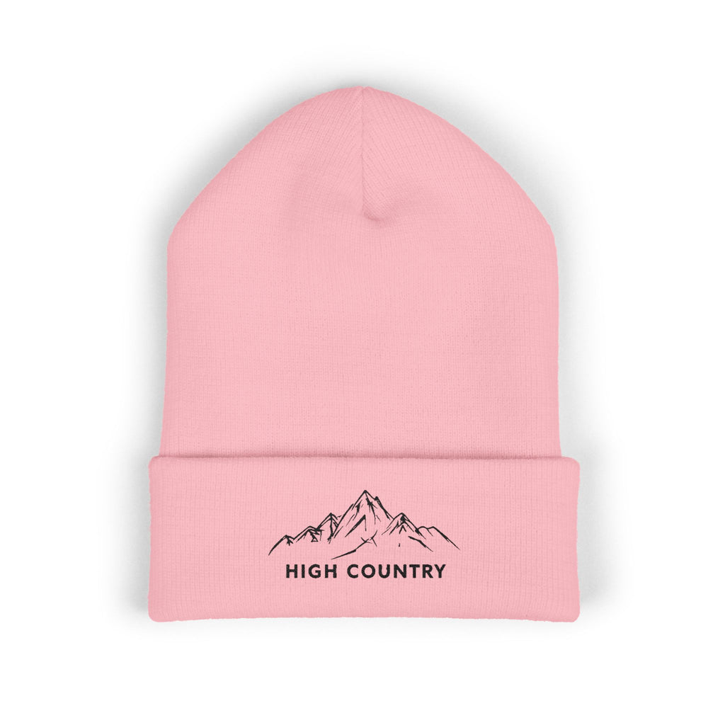 Embroidered Mountain Logo Beanie, Winter Ski Accessories, Outdoor Adventure Hat, Nature Lover Gift, Ski Trip Apparel