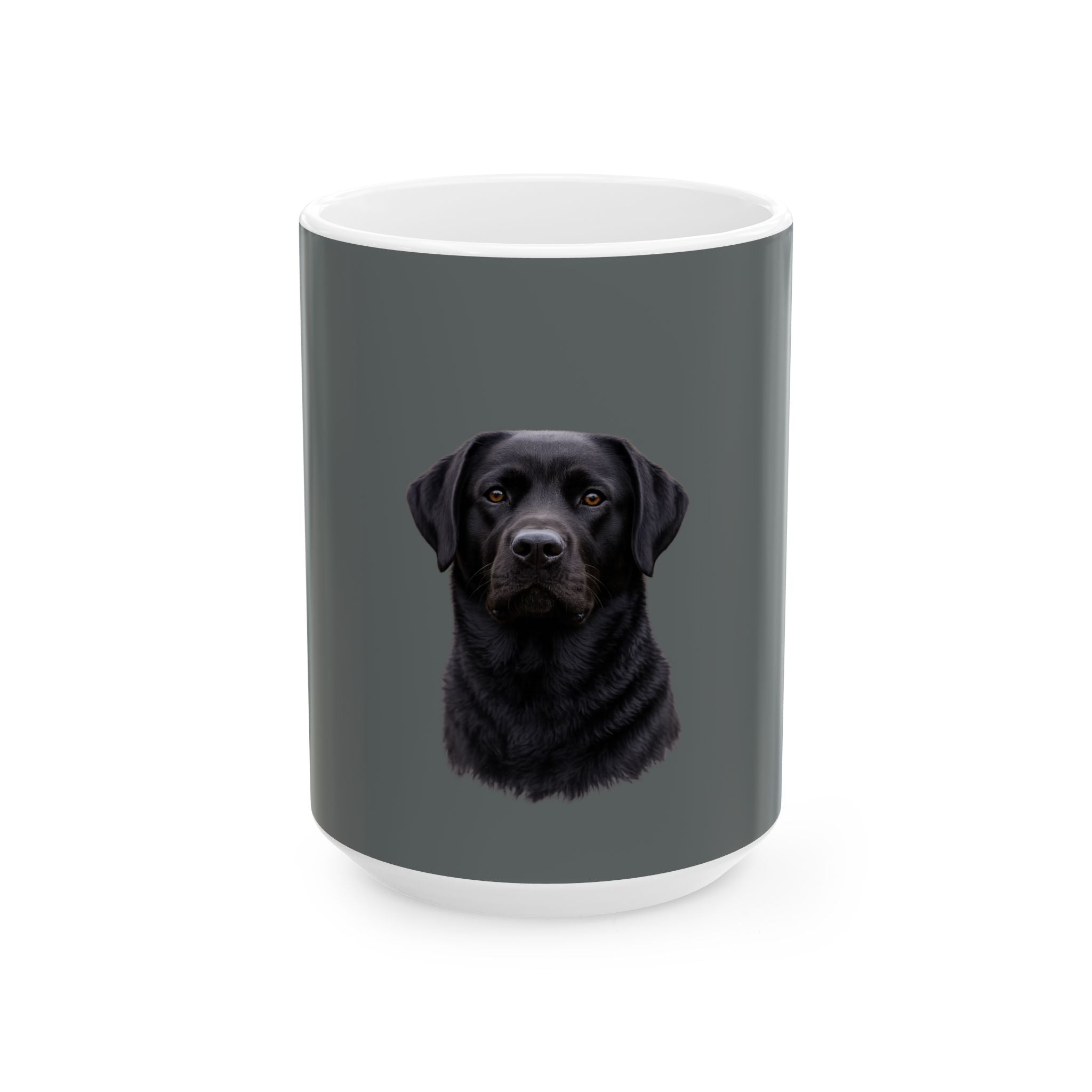 Black Labrador Portrait Mug | Dog Face Coffee Mug, Pet Lover Ceramic Mug
