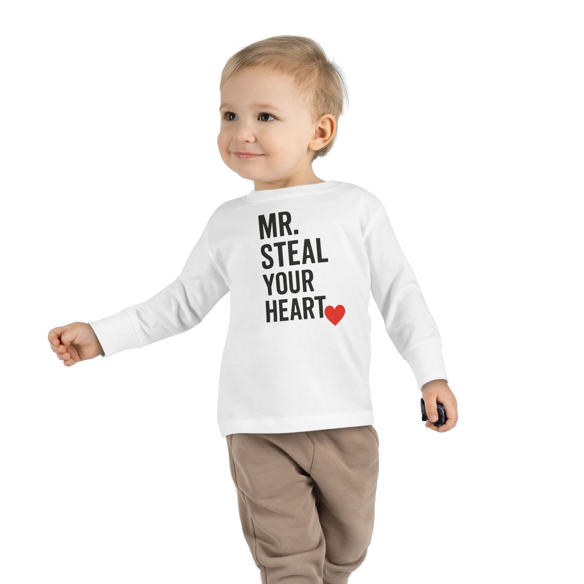 Mr. Steal Your Heart Toddler Long Sleeve Tee