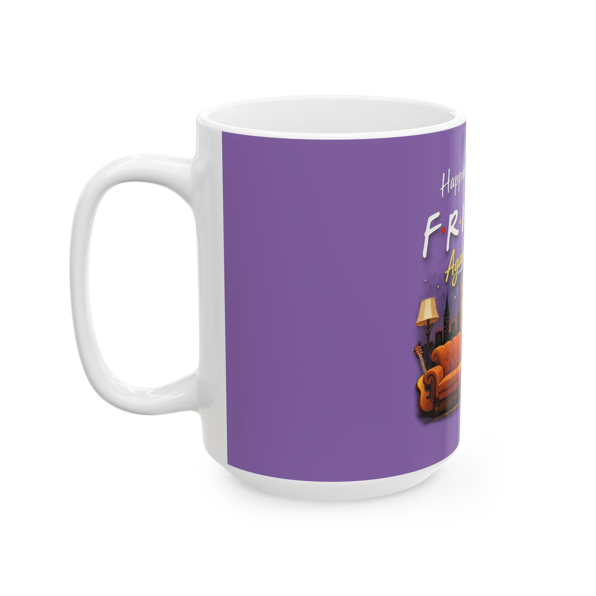 Friends TV Show Couch Mug | Happiness Is Watching Friends Again and Again