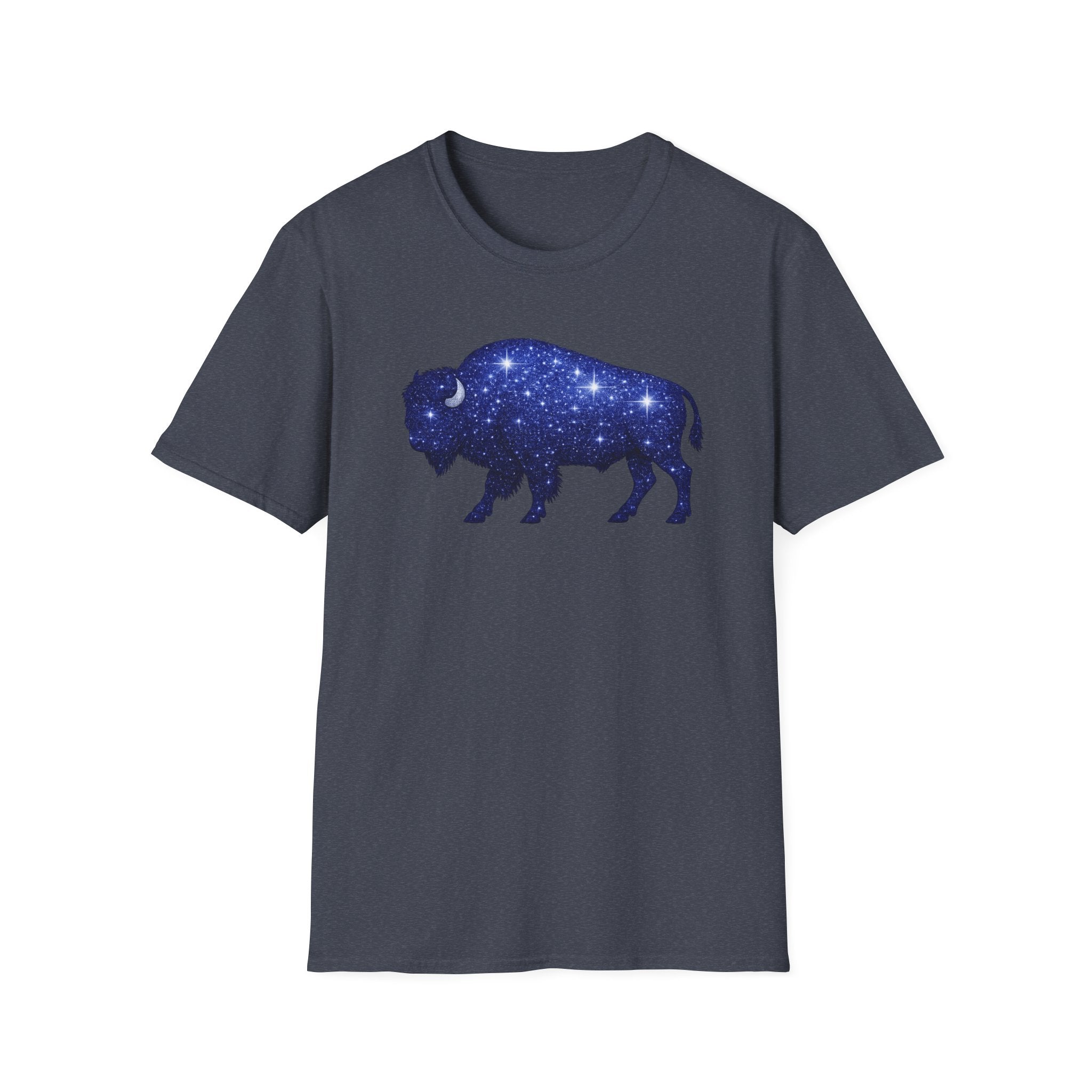 Starry Buffalo T-Shirt | Night Sky Bison Silhouette