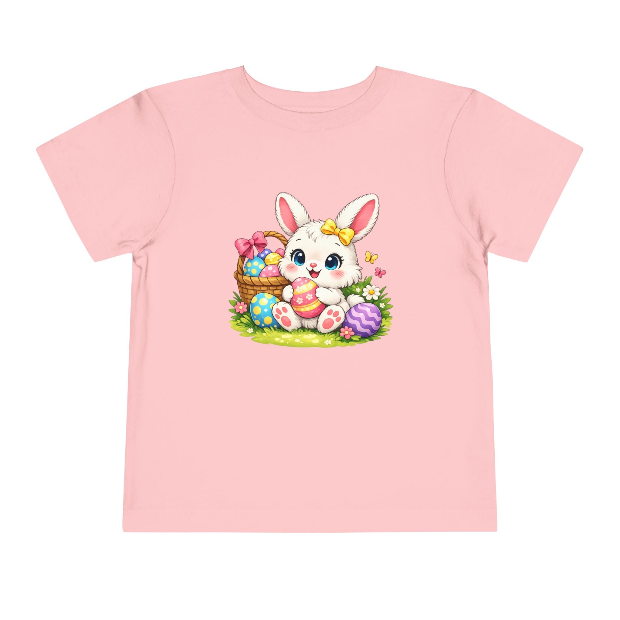 Easter Bunny Toddler Tee — Cute Baby Bunny with Easter Eggs